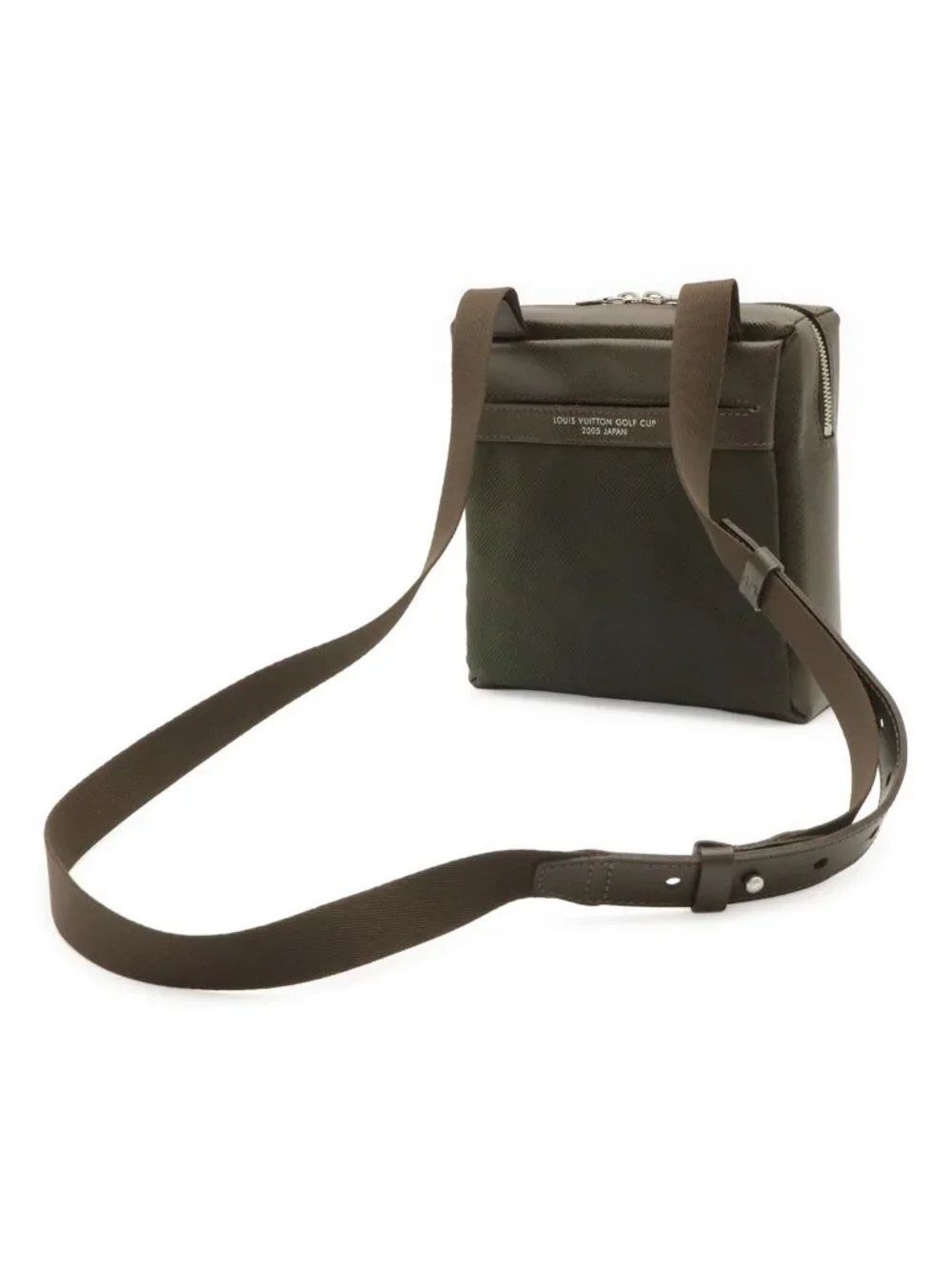Louis Vuitton Taiga Sayan Shoulder Bag Crossbody Golf Cup Japan Grizzly Brown